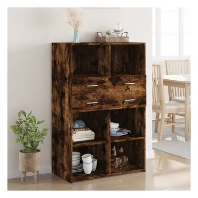 vidaXL Skříň highboard kouřový dub 80 x 42,5 x 124 cm kompozitní dřevo