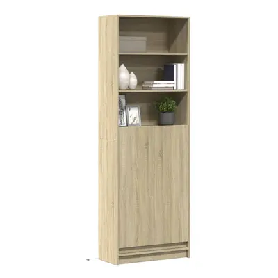 vidaXL Skříň highboard s LED dub sonoma 69 x 32,5 x 200 cm kompozit