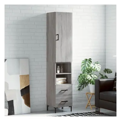 vidaXL Skříň highboard šedá sonoma 34,5 x 34 x 180 cm kompozitní dřevo