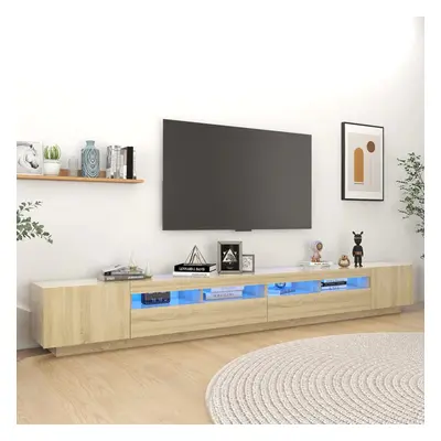 vidaXL TV skříňka s LED osvětlením dub sonoma 300 x 35 x 40 cm