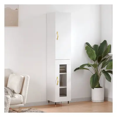 vidaXL Skříň highboard bílá 34,5 x 34 x 180 cm kompozitní dřevo