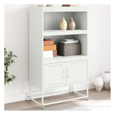 vidaXL Skříň highboard bílá 68,5 x 38,5 x 123,5 cm ocel