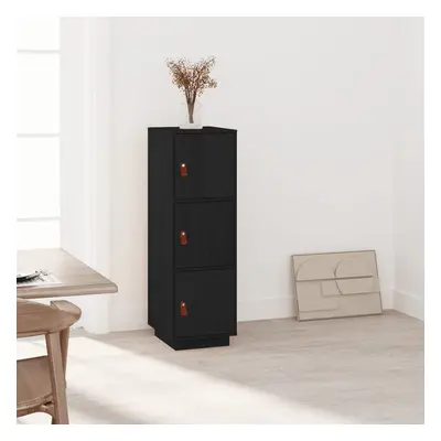 vidaXL Skříň highboard černá 34x40x108,5 cm masivní borové dřevo