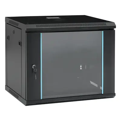 vidaXL 9U Nástěnná síťová rozvodná skříň 19" IP20 600 x 450 x 500 mm