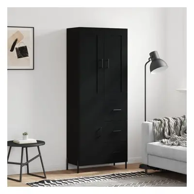 vidaXL Skříň highboard černá 69,5 x 34 x 180 cm kompozitní dřevo