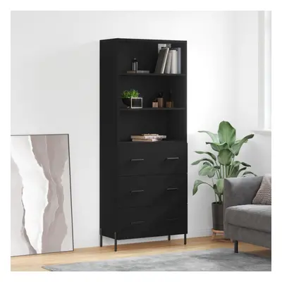 vidaXL Skříň highboard černá 69,5 x 34 x 180 cm kompozitní dřevo