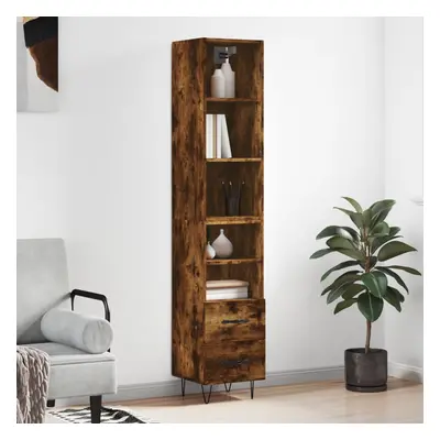 vidaXL Skříň highboard kouřový dub 34,5 x 34 x 180 cm kompozitní dřevo