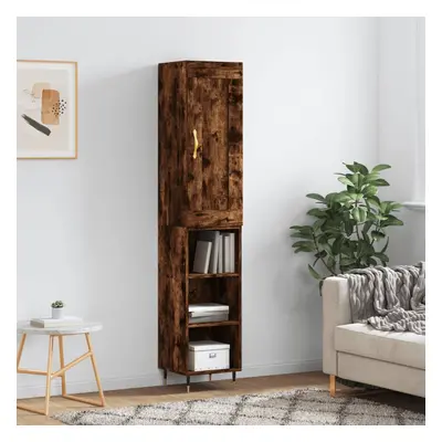 vidaXL Skříň highboard kouřový dub 34,5 x 34 x 180 cm kompozitní dřevo