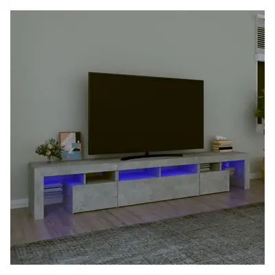 vidaXL TV skříňka s LED osvětlením betonově šedá 230x36,5x40 cm