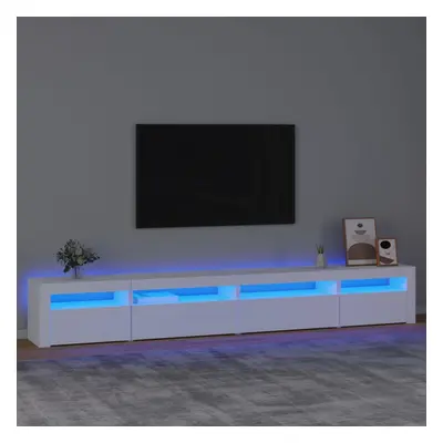 vidaXL TV skříňka s LED osvětlením bílá 270x35x40 cm