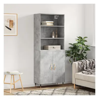 vidaXL Skříň highboard betonově šedá 69,5x34x180 cm kompozitní dřevo