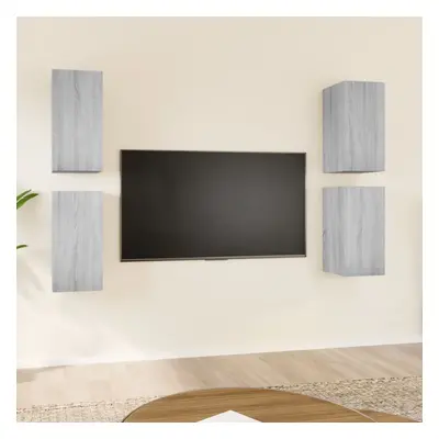 vidaXL TV skříňky 4 ks šedé sonoma 30,5 x 30 x 60 cm kompozitní dřevo