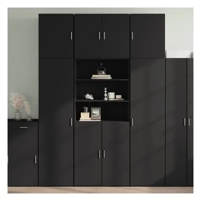 vidaXL Skříň highboard černá 80 x 42,5 x 249 cm kompozitní dřevo