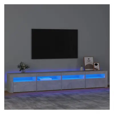 vidaXL TV skříňka s LED osvětlením betonově šedá 240x35x40 cm