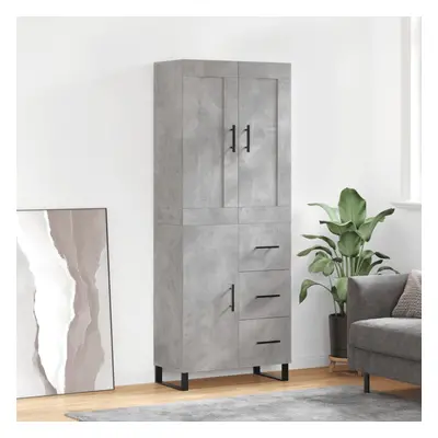 vidaXL Skříň highboard betonově šedá 69,5x34x180 cm kompozitní dřevo