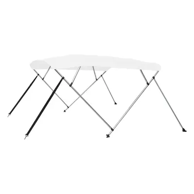 vidaXL Bimini stříška se 4 oblouky bílá 243 x 180 x 137 cm