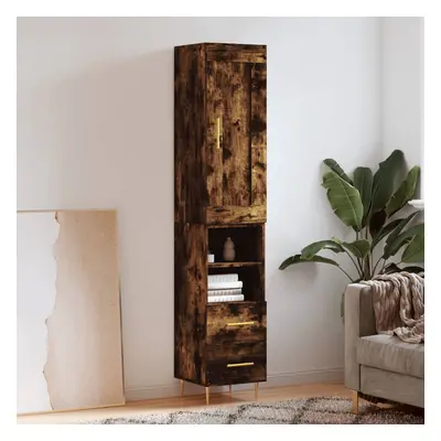 vidaXL Skříň highboard kouřový dub 34,5 x 34 x 180 cm kompozitní dřevo