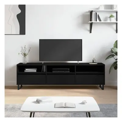 vidaXL TV skříňka černá 150 x 30 x 44,5 cm kompozitní dřevo