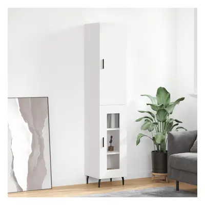 vidaXL Skříň highboard bílá 34,5 x 34 x 180 cm kompozitní dřevo