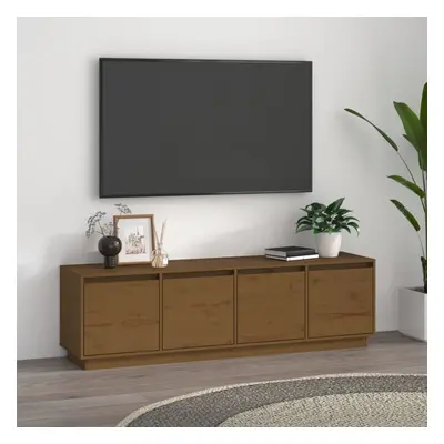 vidaXL TV skříňka medově hnědá 156 x 37 x 45 cm masivní borové dřevo