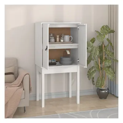 vidaXL Skříň highboard bílá 60 x 40 x 120 cm masivní borové dřevo