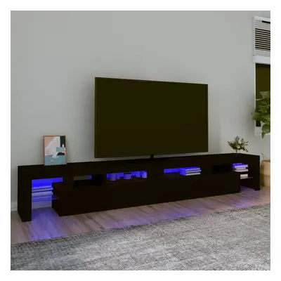 vidaXL TV skříňka s LED osvětlením černá 260x36,5x40 cm