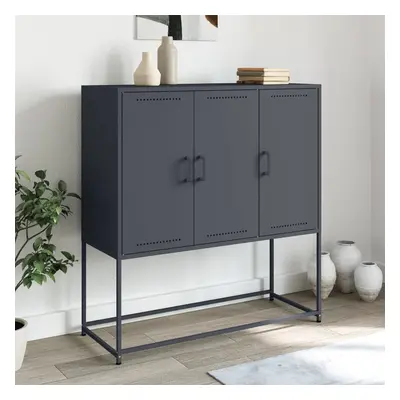 vidaXL Skříň highboard antracitová 100,5 x 39 x 107 cm ocel