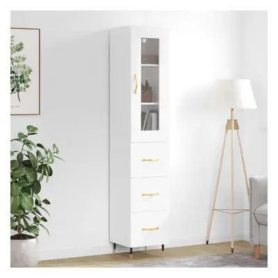 vidaXL Skříň highboard bílá 34,5 x 34 x 180 cm kompozitní dřevo