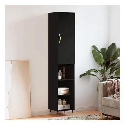 vidaXL Skříň highboard černá 34,5 x 34 x 180 cm kompozitní dřevo