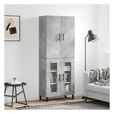 vidaXL Skříň highboard betonově šedá 69,5x34x180 cm kompozitní dřevo