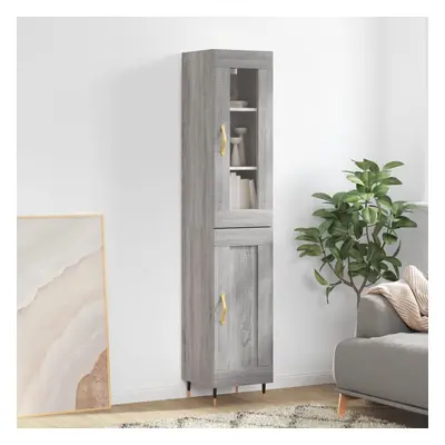 vidaXL Skříň highboard šedá sonoma 34,5 x 34 x 180 cm kompozitní dřevo