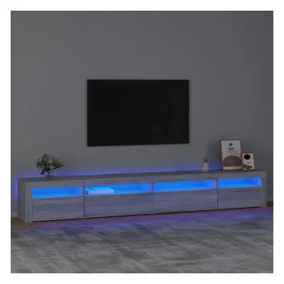 vidaXL TV skříňka s LED osvětlením šedá sonoma 270 x 35 x 40 cm