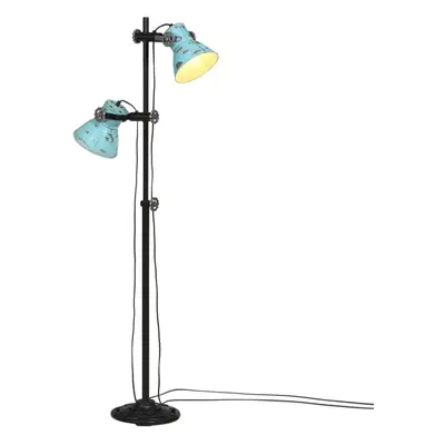 vidaXL Stojací lampa 25 W modrá patina 25 x 25 x 90/140 cm E27