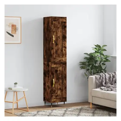 vidaXL Skříň highboard kouřový dub 34,5 x 34 x 180 cm kompozitní dřevo