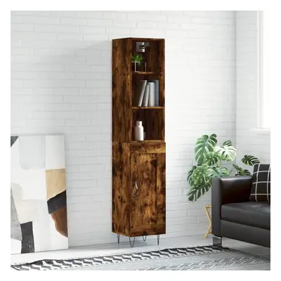 vidaXL Skříň highboard kouřový dub 34,5 x 34 x 180 cm kompozitní dřevo