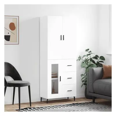 vidaXL Skříň highboard bílá 69,5 x 34 x 180 cm kompozitní dřevo