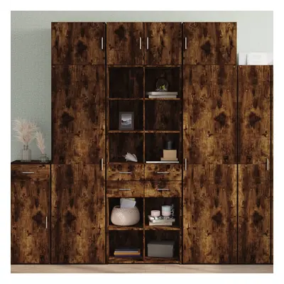 vidaXL Skříň highboard kouřový dub 70 x 42,5 x 185 cm kompozitní dřevo