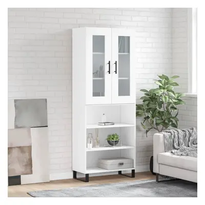 vidaXL Skříň highboard bílá 69,5 x 34 x 180 cm kompozitní dřevo