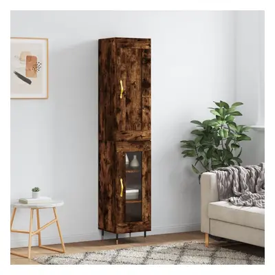 vidaXL Skříň highboard kouřový dub 34,5 x 34 x 180 cm kompozitní dřevo