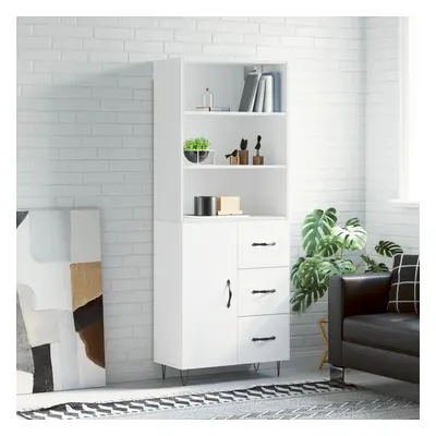 vidaXL Skříň highboard bílá 69,5 x 34 x 180 cm kompozitní dřevo