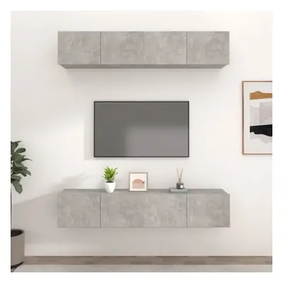 vidaXL TV skříňky 4 ks betonově šedé 80 x 30 x 30 cm kompozitní dřevo