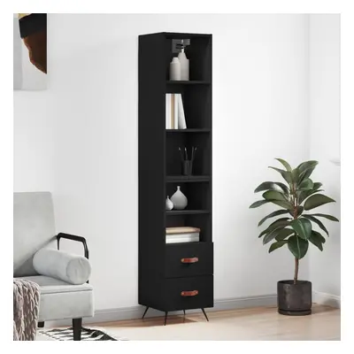 vidaXL Skříň highboard černá 34,5 x 34 x 180 cm kompozitní dřevo