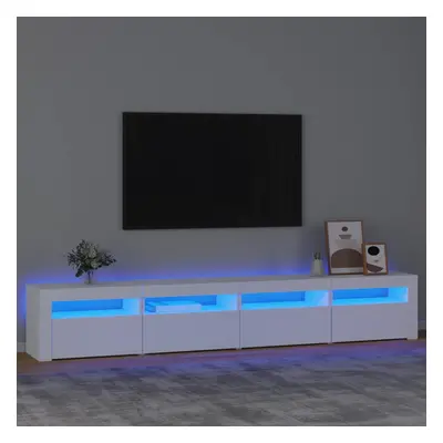 vidaXL TV skříňka s LED osvětlením bílá 240x35x40 cm