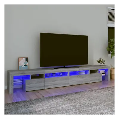 vidaXL TV skříňka s LED osvětlením šedá sonoma 260x36,5x40 cm