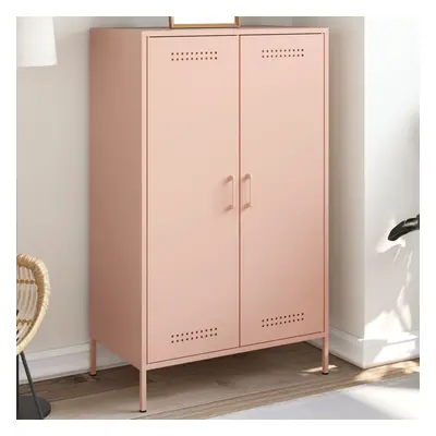 vidaXL Skříň highboard růžová 68 x 39 x 113 cm ocel