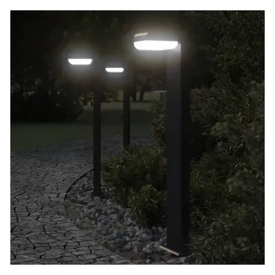 vidaXL Venkovní stojací lampy 3 ks černé 80 cm litý hliník