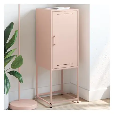 vidaXL Skříň highboard růžová 36 x 39 x 107 cm ocel