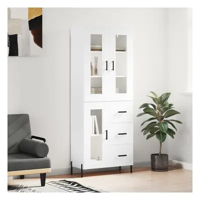 vidaXL Skříň highboard bílá 69,5 x 34 x 180 cm kompozitní dřevo