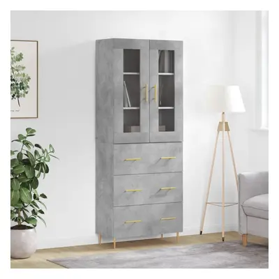 vidaXL Skříň highboard betonově šedá 69,5x34x180 cm kompozitní dřevo