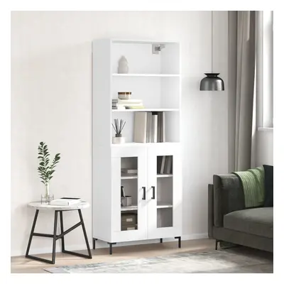 vidaXL Skříň highboard bílá 69,5 x 34 x 180 cm kompozitní dřevo